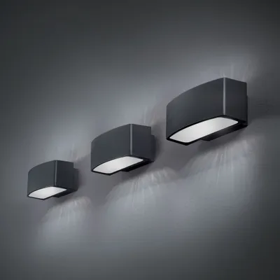 Produktbild von Ideallux Außenwandlampe Wandlicht Leuchte Ideallux Andromeda Aluminium 22 Cm
