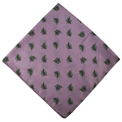 Produktbild von Trachtentuch Halstuch mit Edelweissmuster Nikituch 60x60, Farbe:Rosa