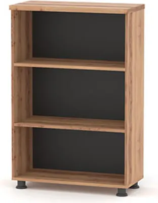 Immagine prodotto di Armadio per archiviazione Ripiano a intarsio Nero Marrone Bicolore Studio Moderno