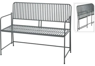 Produktbild von Relaxwonen Relaxwonen - Gartenbank - Anthrazit - klappbar - 118cm breit