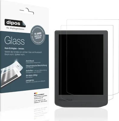 Produktbild von 2x Schutzfolie für PocketBook Verse Lite matt - Anti-Shock 9H Folie dipos Glass Kunststoffglas