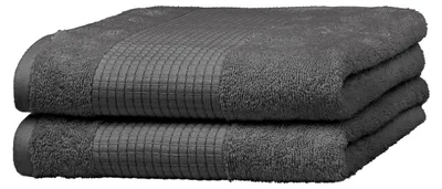 Imagen del producto de Conjunto de dos toallas de lujo, fabricadas con algodón absorbente y sin pelusa