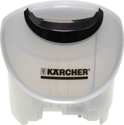 A close-up studio shot of a Kärcher water tank.