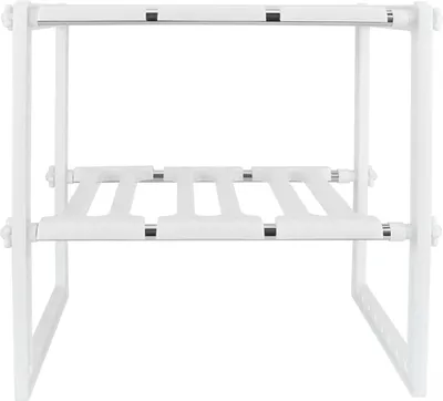 Image de 2?Tier Sink Rack Cabinet Organizer Storage Telescopic Shelf Kitchen Bathroom Holder