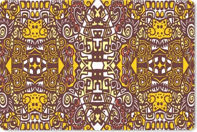 Produktbild von MuchoWow® Schreibtischunterlage Muster - Azteken - Mexiko 60x40 cm - XXL Mauspad - Großes Mauspad
