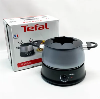 Produktbild von Tefal Fondue Base Ronde EF3000, 6 Person(en), Schwarz, Silber, 1,9 m, 1200 W, 215 mm, 300 mm