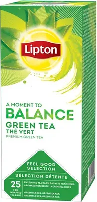 Imagen del producto de Lipton - Té Lipton Balance, té verde, 25 bolsitas de 1.5 gramos cada una. Paquete de 25 unidades. Caja con 6 paquetes