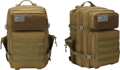 Immagine prodotto di Zaino tattico militare da uomo da 45 litri, stile casual, grande capienza, mimetico, per escursionismo e campeggio, color kaki