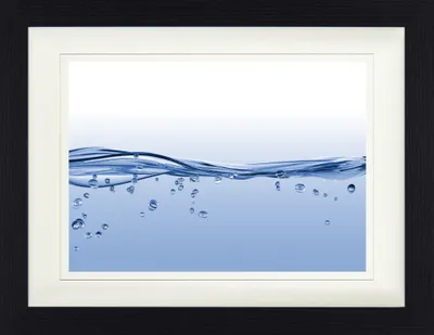Produktbild von Wasser Gerahmtes Bild Mit Edlem Passepartout | Wand-Bilder | Im Bilderrahmen - Wasserlinie (30 x 40 cm)