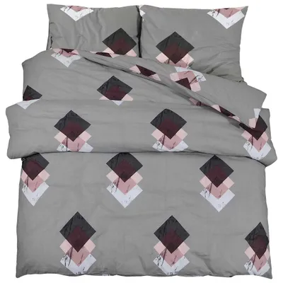 Immagine prodotto di vidaXL Set di biancheria da letto grigio 155x220 cm cotone