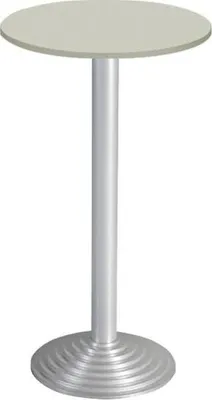 Produktbild von Stehtisch rund 1 Platte Durchmesser x H 600x1100mm grau/aluminium