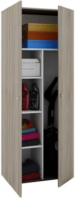 Immagine prodotto di Armadio in legno per bevande | 6 scomparti | Dimensioni ca. B. 70 x H. 178 x D. 40 cm | Armadio per la casa | Armadio multiuso - Vandol