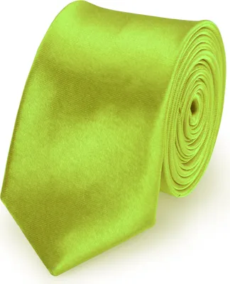 Produktbild von Krawatte Moosgrün slim aus Polyester einfarbig uni schmale 5 cm