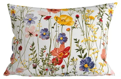 Produktbild von Mikrofaser-Kissenbezug WILDBLOWERS 70x90 cm, farbenfroh