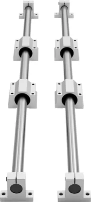 Immagine prodotto di SucceBuy Guide lineari SFC25, set di 2 1000 mm con 4 pattini di scorrimento, guide per macchine da incisione, torni e fresatrici fai-da-te e piastre oscillanti di esercitazione