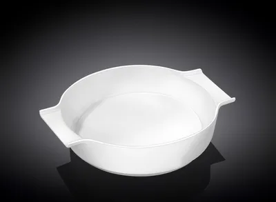 Zdjęcie produktu dla Naczynie do zapiekanek Wilmax z uchwytami, 650 ml, porcelana, białe, WL-997021/A