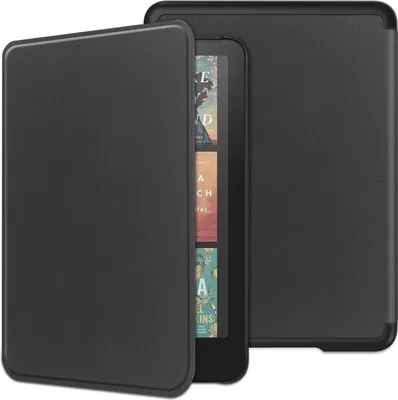 Produktbild von Für Amazon Kindle 12th Gen 2024 Kunstleder Smart Hülle WakeUP Funktion Schwarz