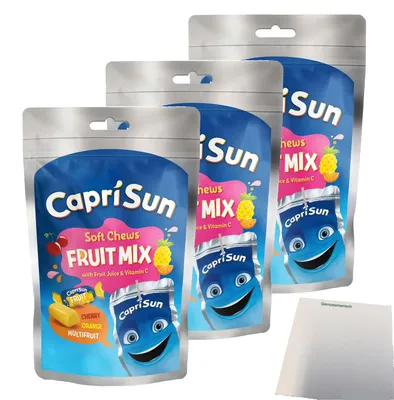 Produktbild von Capri Sun Soft Chews Fruit Mix 3er Pack (3x147g Beutel) + usy Block