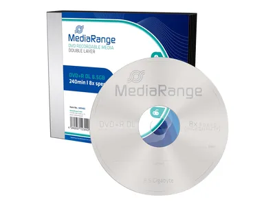 Produktbild von MediaRange DVD+R DL 8,5 GB, DVD-Rohlinge, (8fach, 5 Stück)