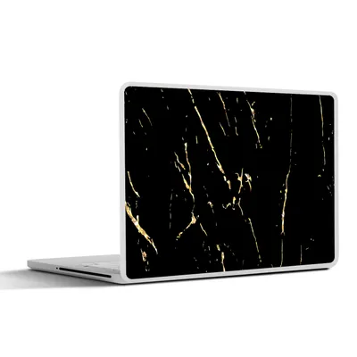Produktbild von MuchoWow® Laptop Aufkleber Sticker Cover Marmor - Schwarz - Gold - Luxus 40x30 cm - Laptop Dekoration - Selbstklebend