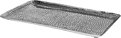 Produktbild von Broste Copenhagen Kerzentablett Croco 36cm Aluminium silber