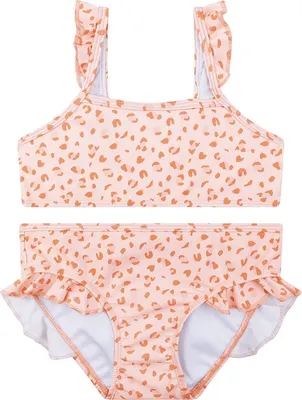 Produktbild von Swim Essentials UV-Bikini, für Mädchen altrosa Leoparden Muster 1–12 Jahre  86/92