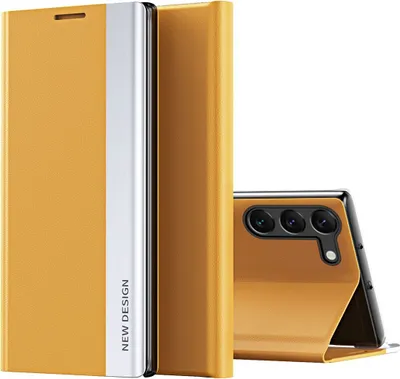 Immagine prodotto di Custodia per Samsung Galaxy S23+ Custodia magnetica in Finto cuoio con funzione stand Giallo