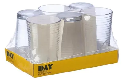 Obrázok produktu pre Pohár s rebrováním 22 cl, 6 kusov