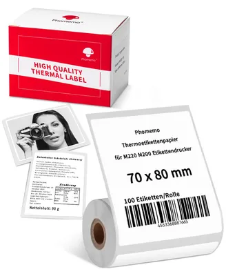Produktbild von Phomemo Thermoetikettenpapier für M220 M250 M221 M421 Etikettendrucker