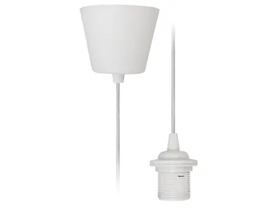 Produktbild von Lampenaufhängung McShine, E27 Fassung, weiß, 230V, 1,2m Kabel, Textilkabel