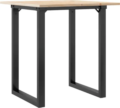 Produktbild von vidaXL Esstisch O-Gestell 60x60x75 cm Massivholz Kiefer und Stahl