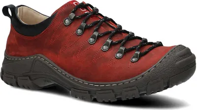 Produktbild von NAGABA Wanderschuhe Herren Trekkingschuhe Männer Echtleder Rot, 42