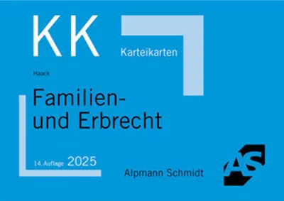 Produktbild von Karteikarten Familien- und Erbrecht