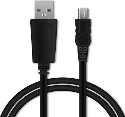 Produktbild von CELLONIC USB Kabel 1m für TomTom Rider Pro / GO 520, GO 630, GO 720, GO 730 / ONE XL Trucker 5000 / Start GPS Navigator Ladekabel Mini USB auf USB A 2.0 Datenkabel 1A schwarz PVC