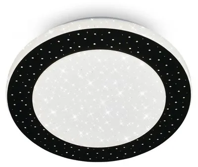 Produktbild von LED Badleuchte Deckenlampe Badezimmer Sternendekor IP44 15W schwarz Briloner