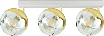 Zdjęcie produktu dla Lampa Sufitowa Żyrandol Biała Złota GLASS BG3 LED
