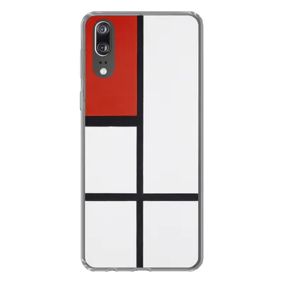 Produktbild von MuchoWow® Handyhülle Schutzhülle Hülle für Huawei P20 Komposition - Piet Mondrian Silikon Softcase Handy Hülle - Hardcover