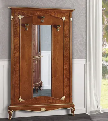 Produktbild von Casa Padrino Luxus Barock Garderobe mit Spiegel Braun / Gold 113 x H. 200 cm -  Italy