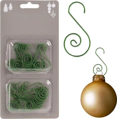 Immagine prodotto di Ganci in Metallo Verde: 40 pz per decorazioni albero di Natale