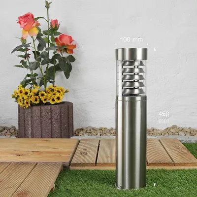 Image de Heitronic 36994 SATURN Outdoor free standing light LED (monochrome) E-27 Stainless steel