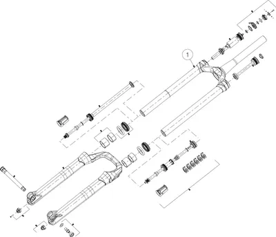 Produktbild von Manitou Standrohreinheit Mattoc 3 Pro 80 Schwarz - präzises Upgrade für 29" B....
