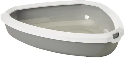 Image de Bac à litière Vadigran "Rincon" 58,5 x 46 x 13,5 cm gris / blanc