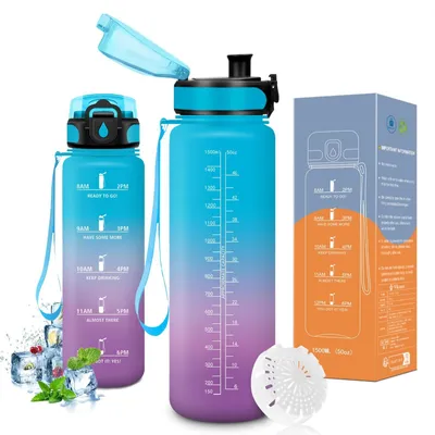 Obrázek produktu pro Omgoods – Velká láhev na vodu o objemu 1,5 litru, ideální pro sport a fitness