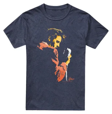 Image de Elvis Presley - T-shirt « Early Elvis » pour homme/femme (unie), chiné TV34078 (L) (bleu marine)