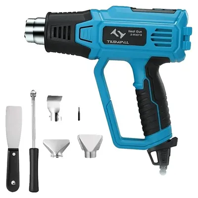Produktbild von Heißluftpistole, einstellbare Temperatur, mehrere Düsen, Blau