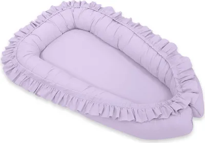 Immagine prodotto di Box per neonati Baby Kokon con telo fasciatoio Premium con volant MY SWEET BABY - viola