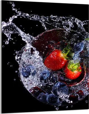 Produktbild von Glasschneidebrett 40x52 Erdbeeren