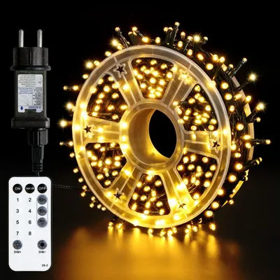 LED-Lichterkette 30 m, 300 warmweiße LEDs, IP44, dimmbar