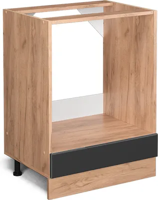 Produktbild von Vicco Herdumbauschrank R-Line, 60 cm ohne Arbeitsplatte, Anthrazit Hochglanz/Goldkraft Eiche