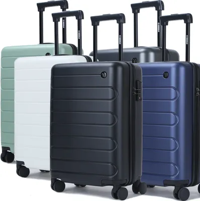 Produktbild von Krytex Hartschalen-Trolley für Reisen – Mit TSA Zahlenschloss & 360° Zwillingsrollen, Farbe:Schwarz